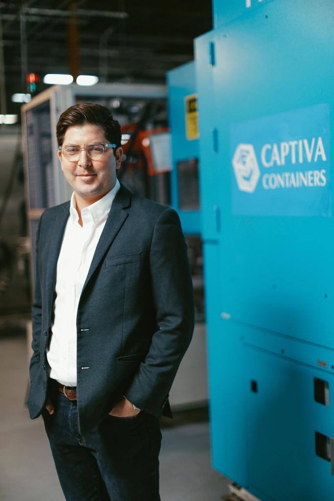 Fred Morgenstern at a Captiva Containers production facility